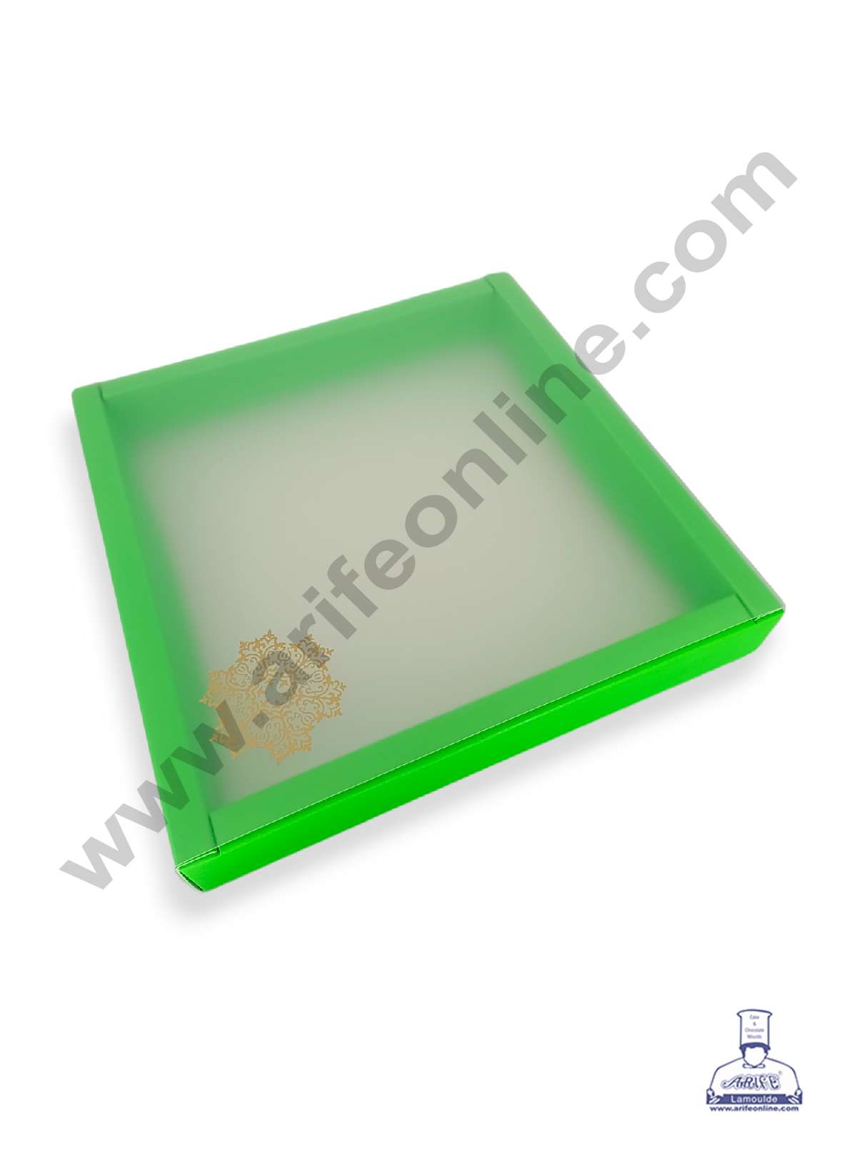 CAKE DECOR™ 16 Cavity Chocolate Box with Sliding Cover & Cavity ( 10 Piece Pack ) - Green