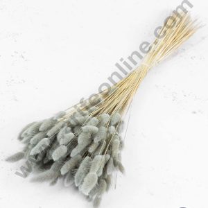 CAKE DECOR™ Grey Color Natural Bunny Tails For Cake Decoration Bouquet Wedding Party Centerpieces Decorative – Grey (50 pcs pack)