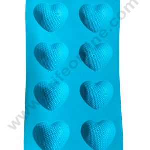 CAKE DECOR™ 8 Cavity Cute Fancy Heart Shape Silicone Chocolate Mould Tray | Soap, Candle and Muffin Mould