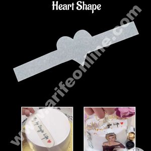CAKE DECORβ’ Transparent Heart Shape Pull Up Clear Cake / Mousse Strips - (5 pcs Pack)