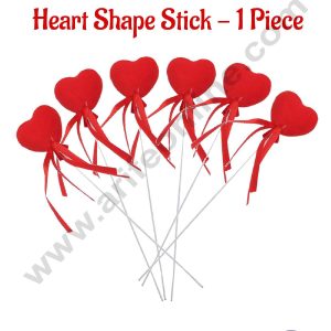 CAKE DECOR™ 1 Piece Heart Shape Stick | Valentine's Theme | Cake Topper | Bouquet Fillers | Decorative Accessories