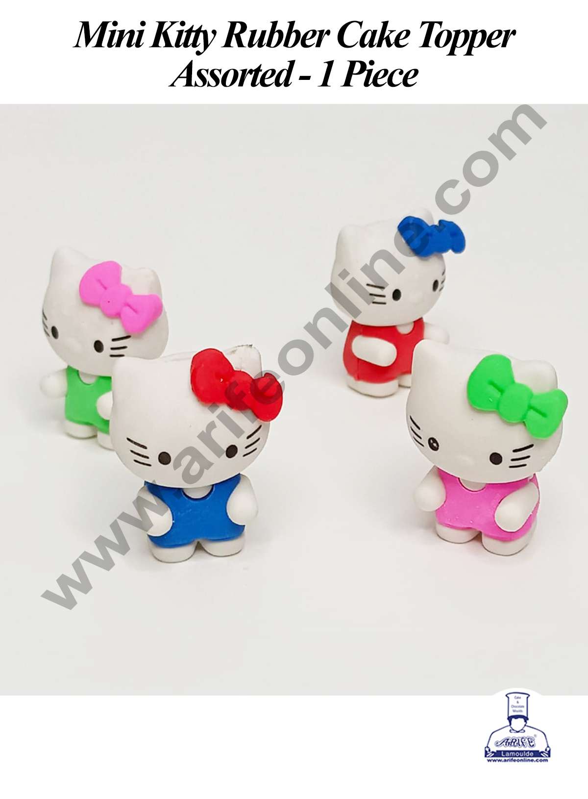 CAKE DECORβ’ 1 Piece Mini Kitty Rubber Cake Topper - Assorted (SBT-R-014)