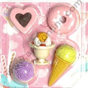 CAKE DECORβ’ Ice Cream Shaped Rubber Topper - 5 Pcs Pack | Return Gifts