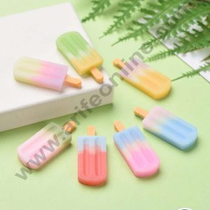CAKE DECOR™ Mini Ice-Cream | Ice-Lolly Resin Charms For Cake & Cupcake Decoration Toppers - Assorted ( 10 Pcs Pack )