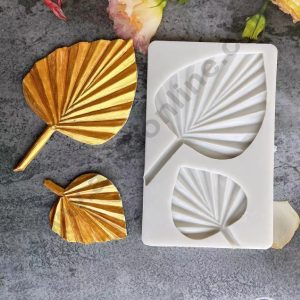 Cake Decor Silicon 2 Cavity Palm Leaf Shape Cake Decoration Mould SBSP-899