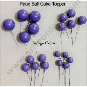 CAKE DECOR™ Indigo Faux Balls Topper For Cake and Cupcake Decoration - 20 pcs Pack (SB-IndigoBall-20)
