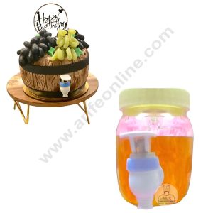 CAKE DECOR™ 1 Pcs Jar Bottle with Tap for Barrel Cakes | Dispenser Cakes