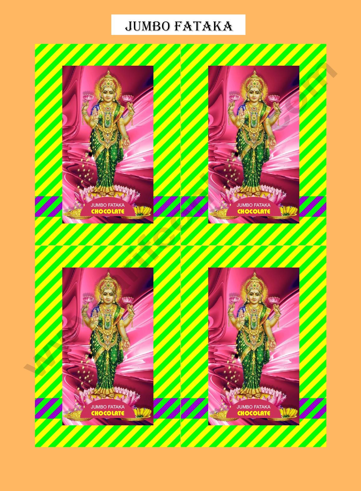 Cake Decor Jumbo Fataka Bomb Diwali Sticker (A4 Size Sheet)