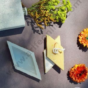 CAKE DECORβ’ 3D Silicon 1 Cavity Kaju Katli Silicon Candle Mould, Silicon Soap Mould, Handmade Soap Candy Making SB-WCM221