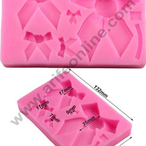 Cake Decor Silicon 5 Cavity Bows Silicone Fondant Mould Marzipan Mould
