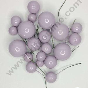 CAKE DECOR™ Light Lavender Color Faux Balls Topper For Cake and Cupcake Decoration - 20 pcs Pack ( SB-LLavender-20 )
