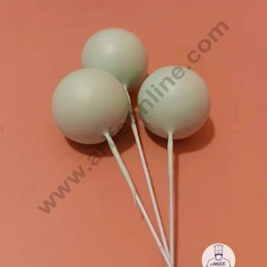 CAKE DECOR™ Mint Green Faux Balls Topper For Cake and Cupcake Decoration - ( 12 pcs Pack )