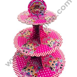 CAKE DECORβ’ 3 Tier Cardboard Highland Diy Lol Cupcake Stand - Heavy