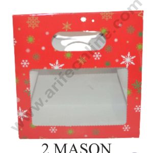 Cake Decor 2 Mason Jar Paper Carry Bags Christmas Theme - Medium (10 Pcs)
