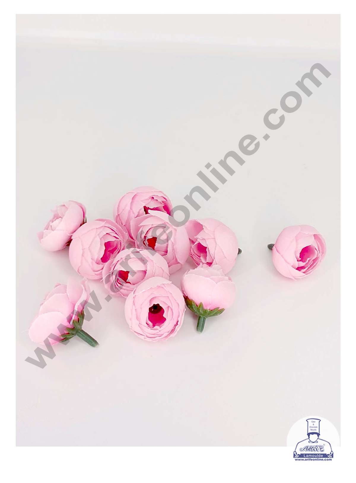 CAKE DECORβ’ Small Peony Artificial Flower For Cake Decoration β Light Pink ( 10 pc pack )