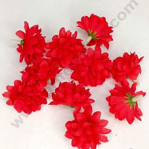 CAKE DECORβ’ Mini Dahlia Artificial Flower For Cake Decoration β Red ( 10 pc pack )