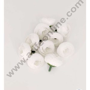 CAKE DECORβ’ Small Peony Artificial Flower For Cake Decoration β White ( 10 pc pack )