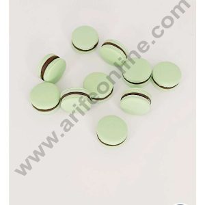 CAKE DECOR™ Mini Macaroons Resin Charms For Cake & Cupcake Decoration Toppers - Mint Green ( 10 Pcs Pack )