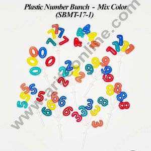 CAKE DECORβ’ MultiColor Number Plastic Bunch Cake Topper - 1 Bunch