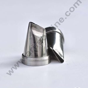 CAKE DECORβ’ Small Noor Nozzle - No. 11 Petal Shape Piping Nozzle with Collar Ring