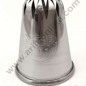 CAKE DECORβ’ Large Noor Nozzle - No. T-11 Rosette Close Piping Nozzle