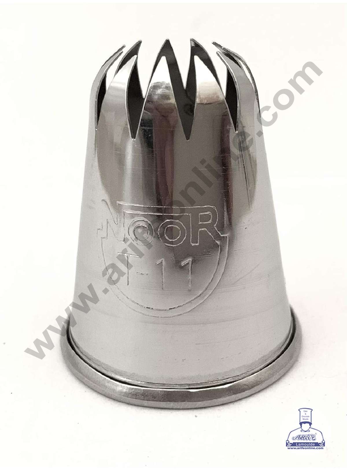 CAKE DECORβ’ Large Noor Nozzle - No. T-11 Rosette Close Piping Nozzle