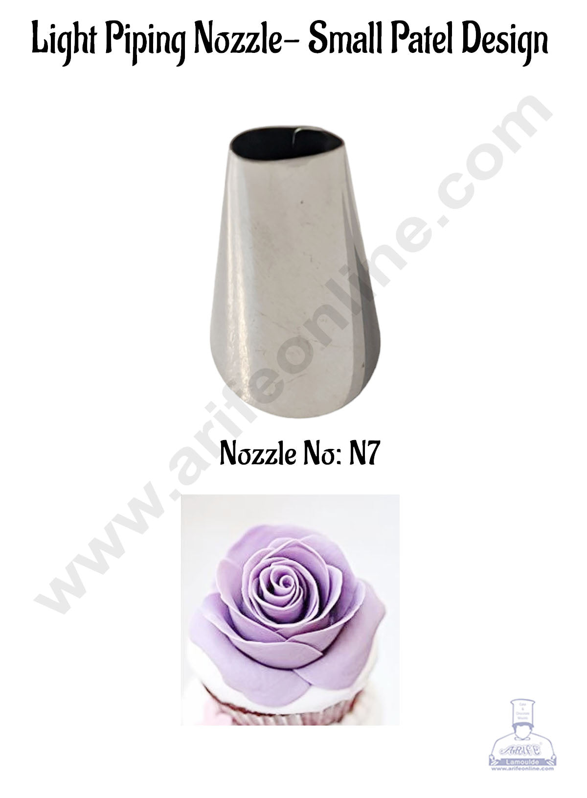 CAKE DECOR™ Light Piping Nozzle No. N7- Small Patel Design