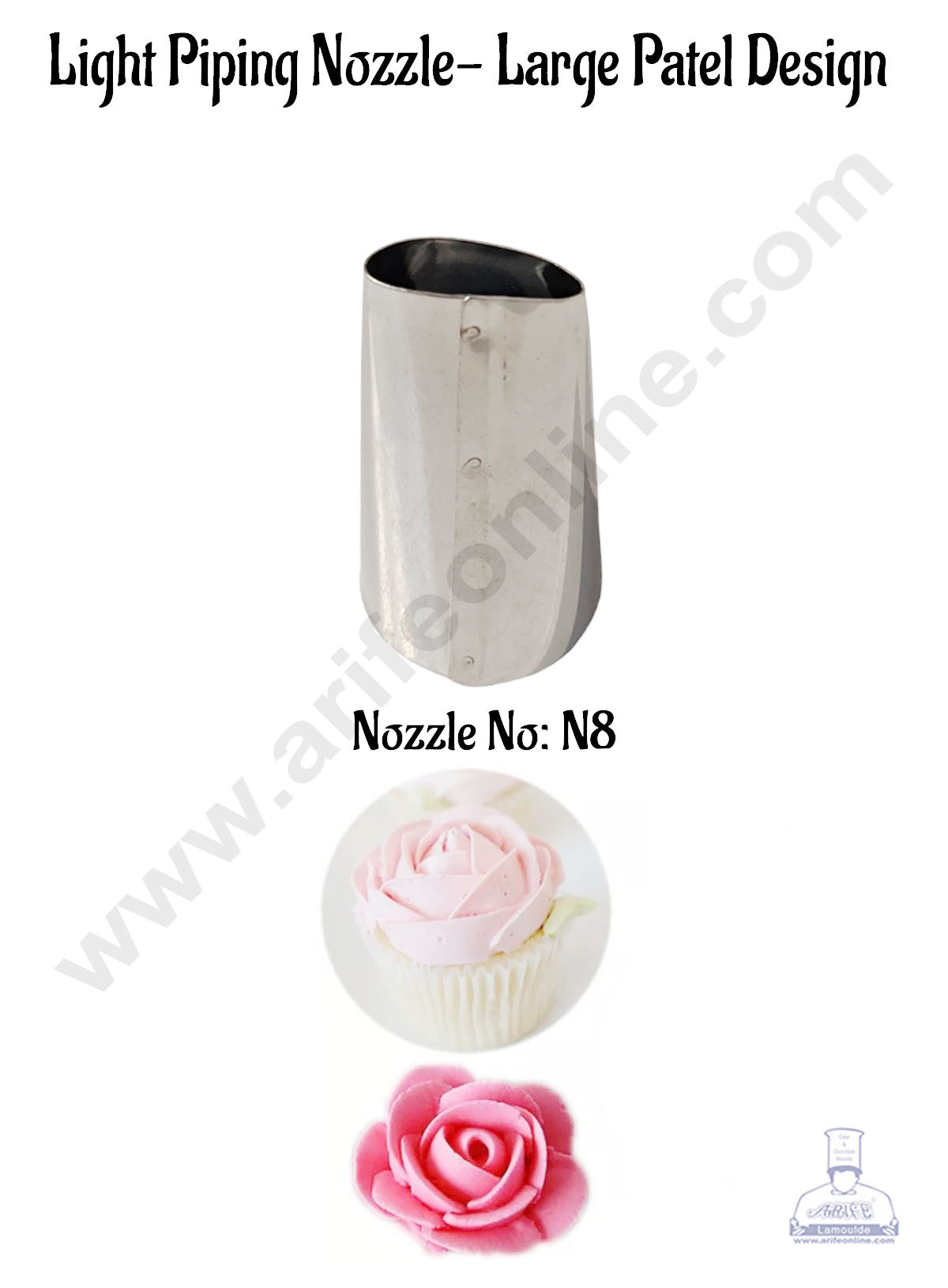 CAKE DECOR™ Light Piping Nozzle No. N8- Large Patel Design