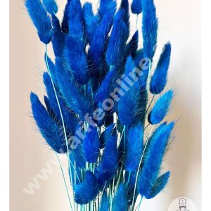 CAKE DECOR™ Navy Blue Color Natural Bunny Tails For Cake Decoration Bouquet Wedding Party Centerpieces Decorative – Navy Blue (50 pcs pack)