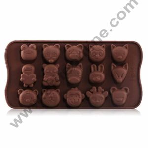 Cake Decor Silicone Pet Animals Chocolate Sweet Candy Soap Ice Cube Tray Mould Mold Shape Silicone Brown Chocolate Moulds