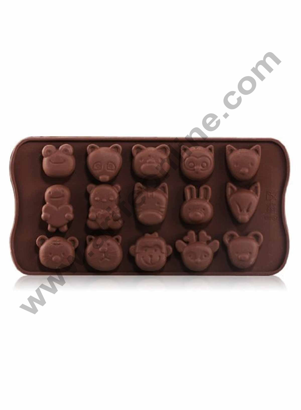 Cake Decor Silicone Pet Animals Chocolate Sweet Candy Soap Ice Cube Tray Mould Mold Shape Silicone Brown Chocolate Moulds