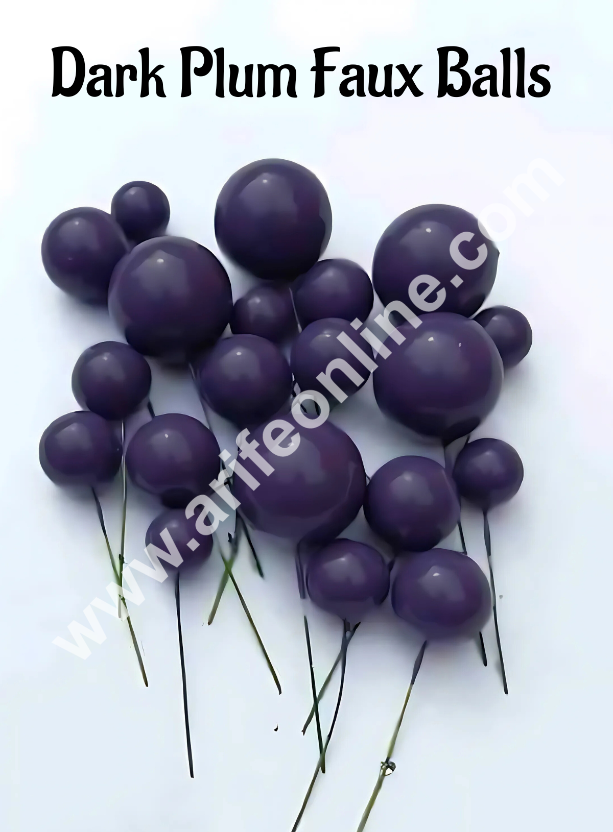CAKE DECORβ’ Dark Plum Faux Balls Topper For Cake and Cupcake Decoration - ( 20 pcs Pack )