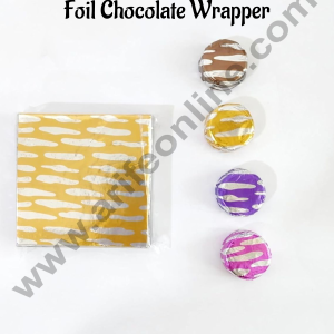 CAKE DECOR™ 8x8 cm Tiger Print Aluminum Cut Foil Wrappers – Pack of 200 | Multicolor