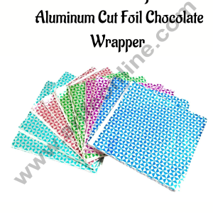 CAKE DECOR™ 8x8 cm Triangle Print Aluminum Cut Foil Wrappers – Pack of 200 | Multicolor