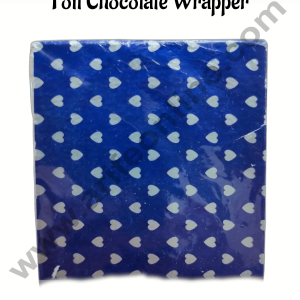 CAKE DECOR™ 8x8 cm Heart Print Aluminum Cut Foil Wrappers – Pack of 200 | Multicolor