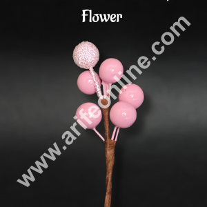 1 piece Mini Ball Bunch Artificial Flower For Cake Decoration – Pink - Cake Decor™