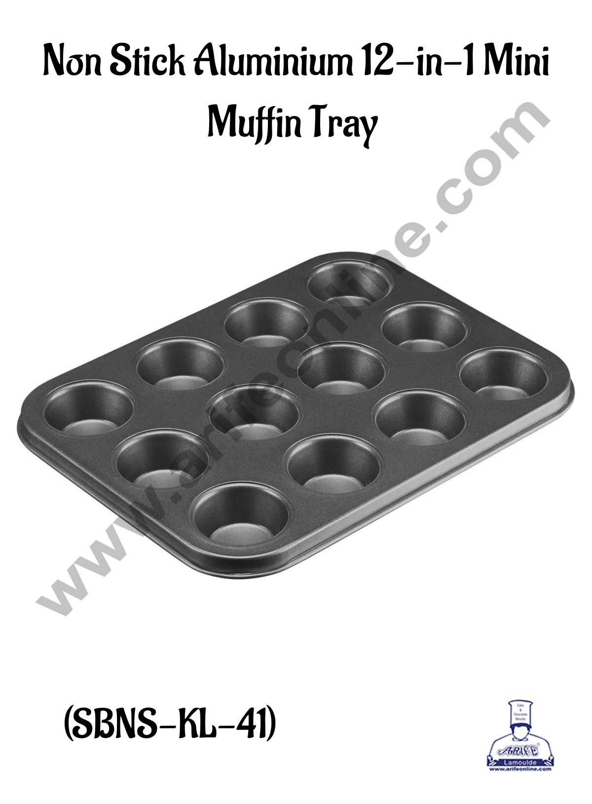CAKE DECORβ’ Non Stick Aluminium 12-in-1 Mini Muffin Tray (SBNS-KL-41)