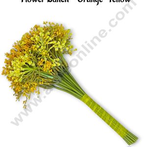 Cake Decor™ Gypsies Artificial Flower For Cake Decoration – Orange Yellow ( 1 Bunch )