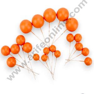 CAKE DECOR™ Orange Faux Balls Topper For Cake and Cupcake Decoration - 20 pcs Pack (SB-OrangeBall-20)