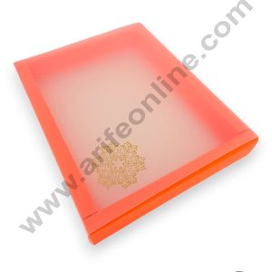 CAKE DECOR™ 12 Cavity Chocolate Box with Sliding Cover & Cavity ( 10 Piece Pack ) - Orange