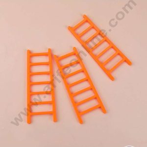 CAKE DECOR™ 10 Pieces Orange Plastic Ladder Toys Cake Toppers (SB-T-CJ022-Orange)