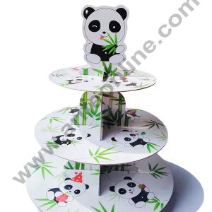 CAKE DECOR™ 3 Tier Panda Theme Cardboard Cupcake Stand Holder - Heavy