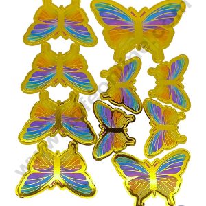CAKE DECOR™ 10 pcs MultiColor Butterfly Paper Topper For Cake And Cupcake ( SBMT-PT-1001-MultiColor )