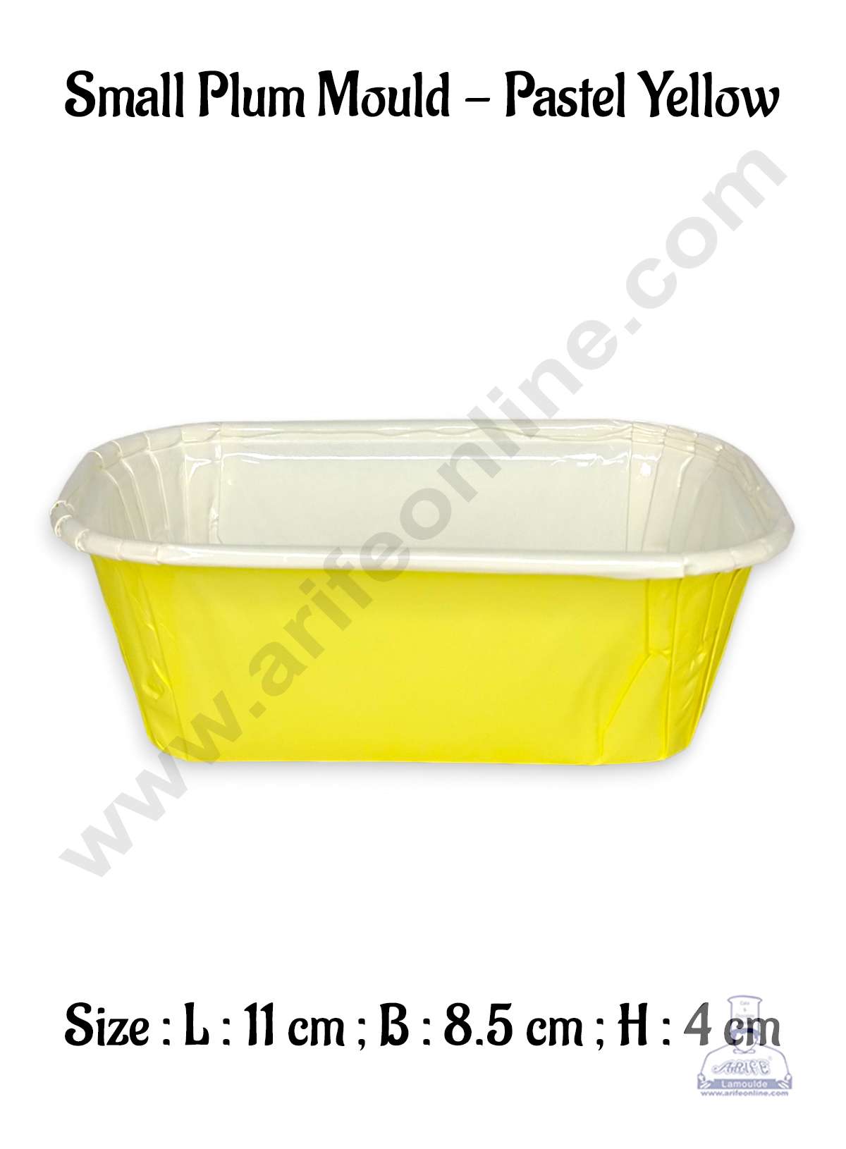 CAKE DECORβ’ 10 Pcs Small Pastel Yellow Paper Bake and Serve Plum Cake Mold