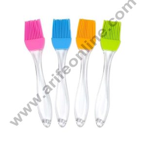 Cake Decor 1pc Silicone Brush Plastic Handle Mini(17cm) Multicolor