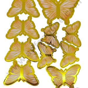 CAKE DECOR™ 10 pcs Orange Butterfly Paper Topper For Cake And Cupcake ( SBMT-PT-1001-Orange )