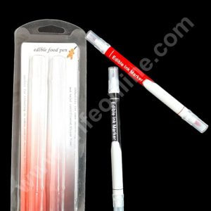 CAKE DECOR™ 2 in 1 Edible Ink Coloring Marker Double-Sided - Set of 2pcs Red And Black.