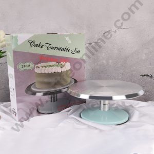 CAKE DECOR™ Detachable 360° Rotating Cake Turntable with Stainless Steel Ball Bearings (12 Inch) - Assorted Color