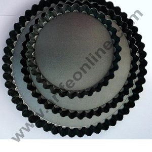 Cake Decor Nonstick Aluminum Tart and Pie Dish Pie Mould Set of 3