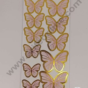 CAKE DECORβ’ 11 Pcs Pink Butterfly Paper Toppers for Cake and Cupcake Decorations